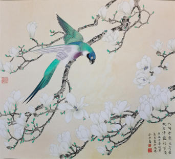 已向丹霞生淺暈，故將清露作芳?jí)m