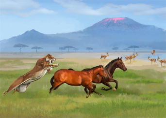 集寧晚中新世三趾馬動物群復(fù)原圖